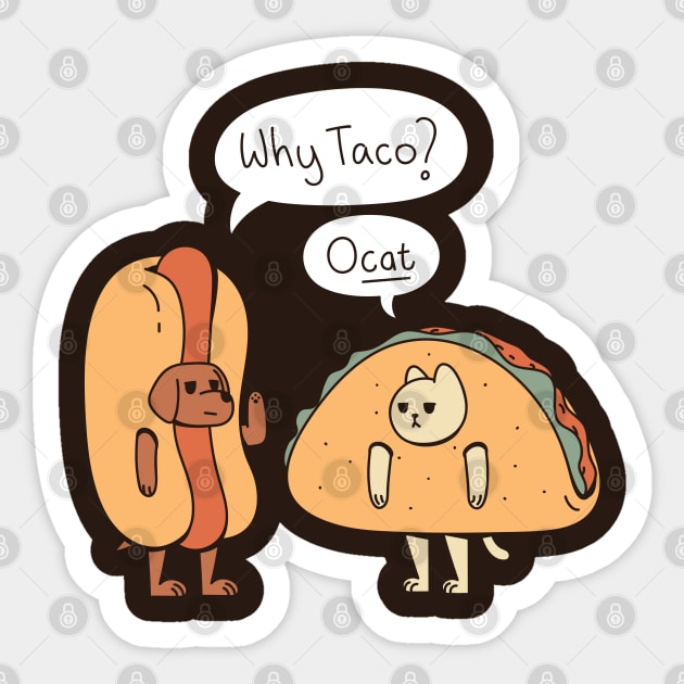 Hotdog and Taco Sticker by rarpoint